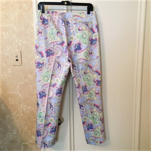 LAUREN RALPH LAUREN PAISLEY ANKLE PANTS, S… - Picture 4 of 10